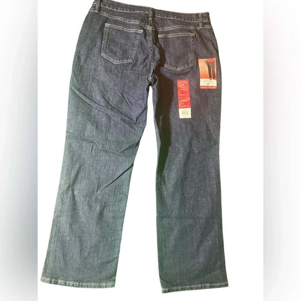 ❤️ Lee Women’s Relaxed Jeans in Dark Blue 16 P - Picture 4 of 5